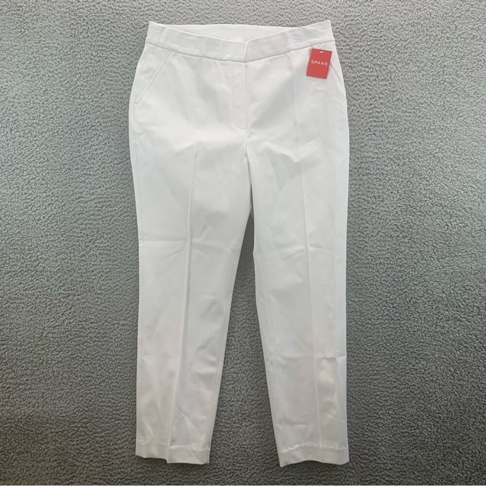 Spanx On-The-Go Slim Straight Pant Classic White Women's NWT  Size: L (Regular)
